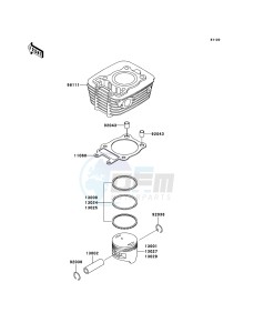 ELIMINATOR 125 BN125A6F GB XX (EU ME A(FRICA) drawing Cylinder/Piston(s)