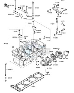 ZX 1000 B [NINJA ZX-10] (B3) [NINJA ZX-10] drawing CYLINDER HEAD