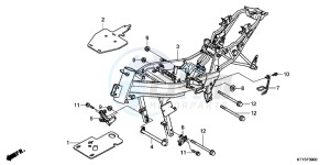 CBR125RTC drawing FRAME BODY