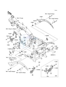 VN 2000 F [VULCAN 2000 CLASSIC LT] (6F-7F) F6F drawing FRAME FITTINGS