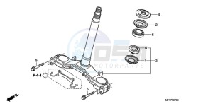 XL700V9 UK - (E / MKH) drawing STEERING STEM