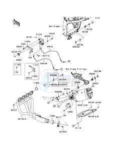 Z750 ZR750L8F GB XX (EU ME A(FRICA) drawing Muffler(s)