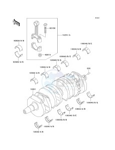 ZX 600E [ZX-6 NINJA ZZR 600] (E10-E13 E13 CAN ONLY) ZZR 600 drawing CRANKSHAFT