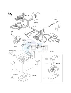 VN 800 B [VULCAN 800 CLASSIC] (B10) B10 drawing CHASSIS ELECTRICAL EQUIPMENT