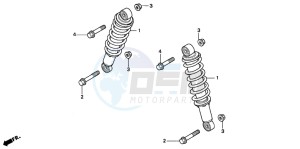 TRX300FW FOURTRAX 300 4X4 drawing FRONT CUSHION