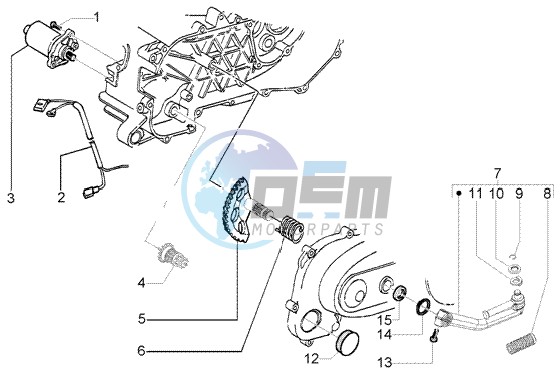 Starting motor - starter lever