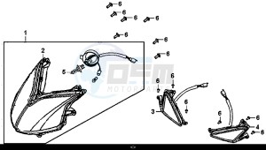 SYMPHONY SR 125 (AZ12W4-EU) (L7-M0) drawing HEAD LIGHT