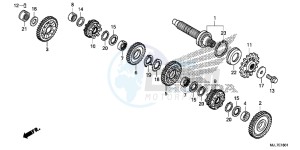 NC750DE Integra - NC750D Europe Direct - (ED) drawing TRANSMISSION (COUNTERSHAFT)