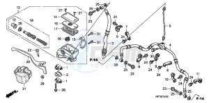 CB650FAG CB650F 6ED drawing FR. BRAKE MASTER CYLINDER