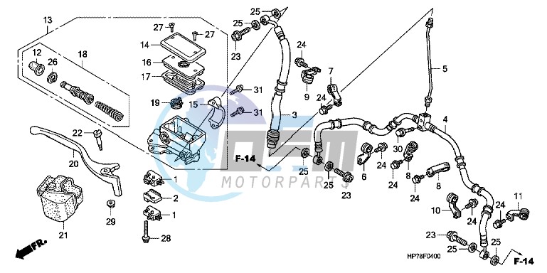 FR. BRAKE MASTER CYLINDER