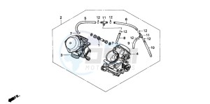 XL600V TRANSALP drawing CARBURETOR (ASSY.)