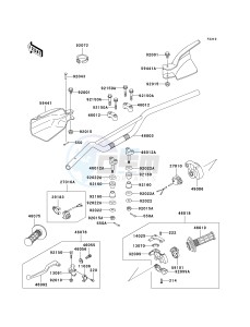 KDX200 H (H6F) 80 H6F drawing HANDLEBAR