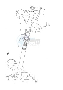 RM125 (E28) drawing STEERING STEM (MODEL P R S)