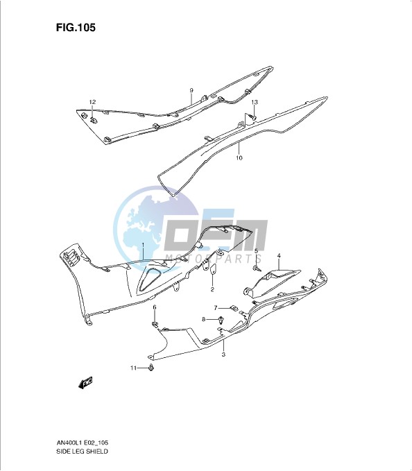 SIDE LEG SHIELD (AN400ZAL1 E2)