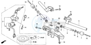 VTR1000SP VTR1000SP-2 drawing HANDLE PIPE/TOP BRIDGE