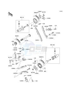 KSV 700 B [KFX 700] (B6F-B9F) B6F drawing CAMSHAFT-- S- -_TENSIONER