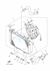 YFZ450R (BKDH) drawing RADIATOR & HOSE