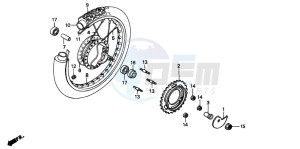 CRM50R drawing REAR WHEEL