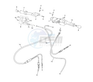 TZR 50 drawing STEERING HANDLE AND CABLE