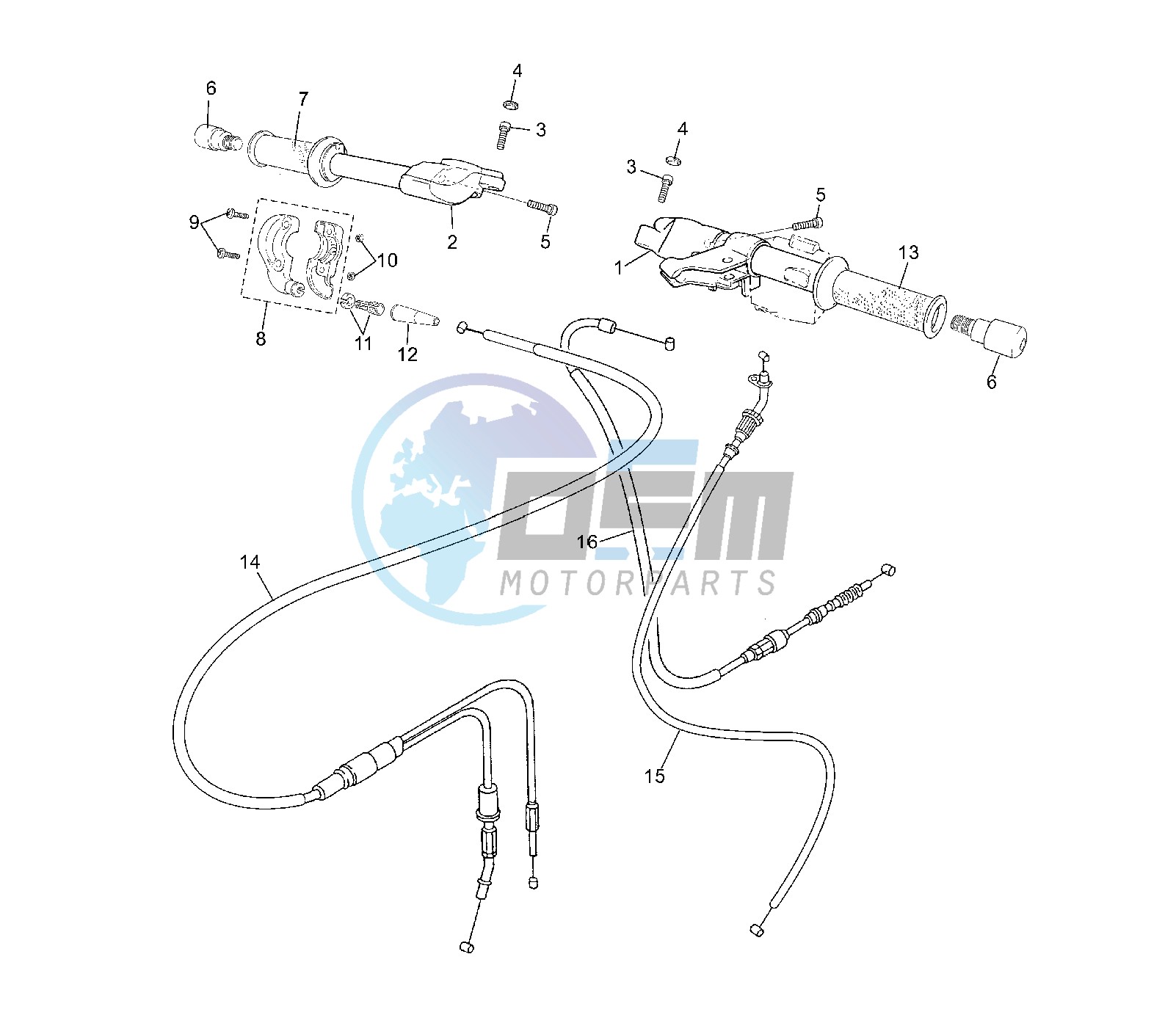 STEERING HANDLE AND CABLE