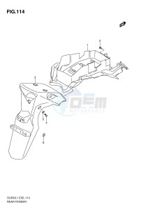 DL650 (E2) V-Strom drawing REAR FENDER (DL650AL1 E24)