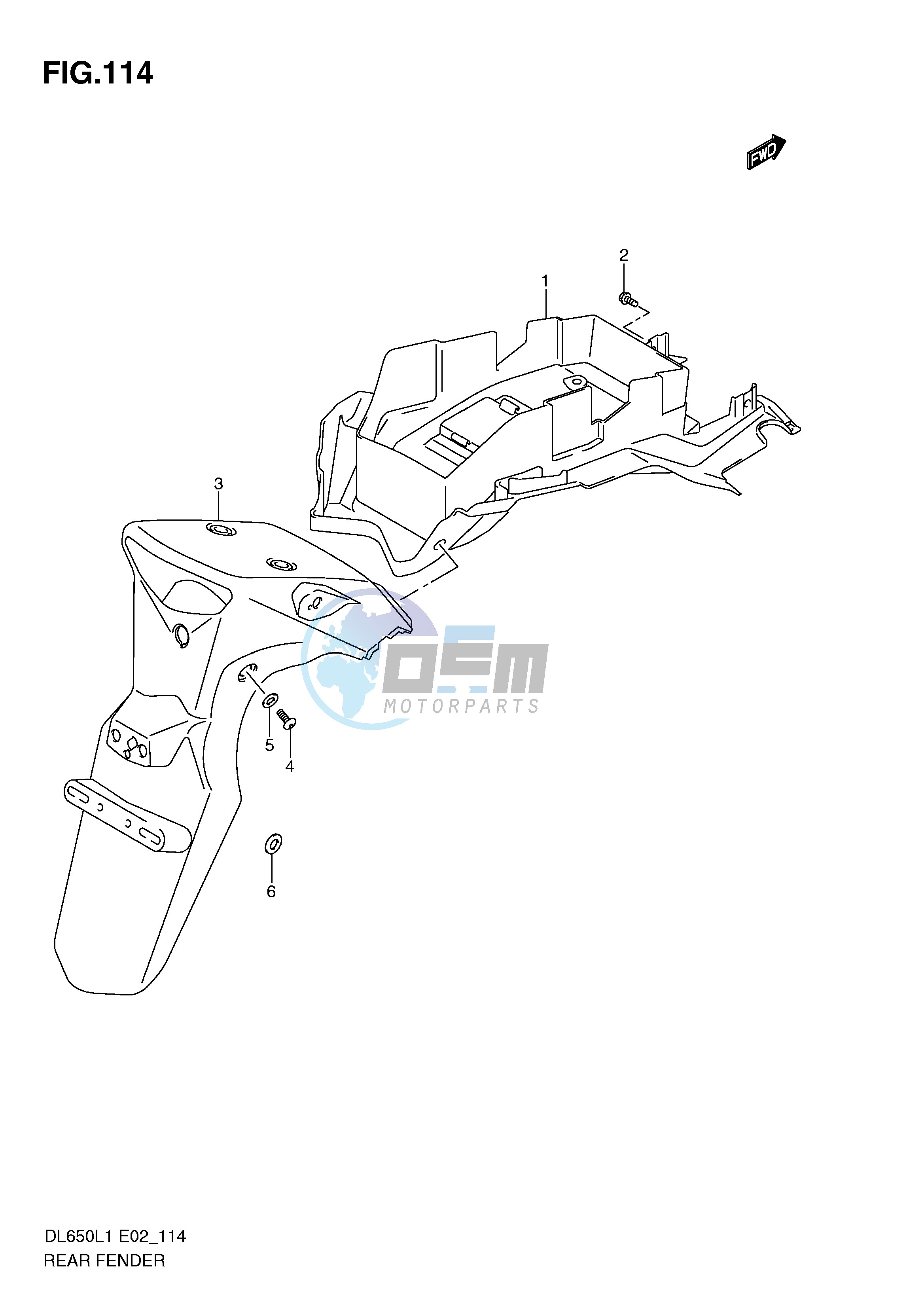 REAR FENDER (DL650AL1 E24)