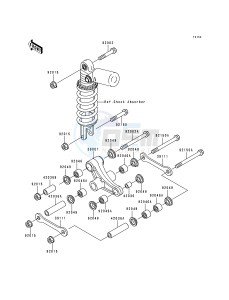 ZX 750 N [NINJA ZX-7RR] (N1-N2) [NINJA ZX-7RR] drawing REAR SUSPENSION