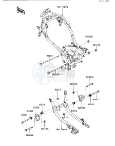 ZX 1000 A [NINJA 1000R] (A1-A2) [NINJA 1000R] drawing FRAME FITTINGS