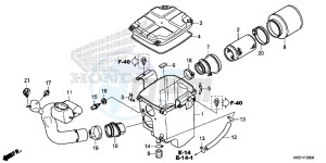 TRX420FM1H TRX420 ED drawing AIR CLEANER