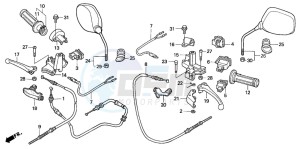 SCV100F LEAD drawing HANDLE LEVER/SWITCH/CABLE