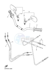 SR400 (2RDB) drawing STEERING HANDLE & CABLE