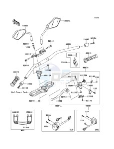 Z1000 ABS ZR1000EDFA FR XX (EU ME A(FRICA) drawing Handlebar