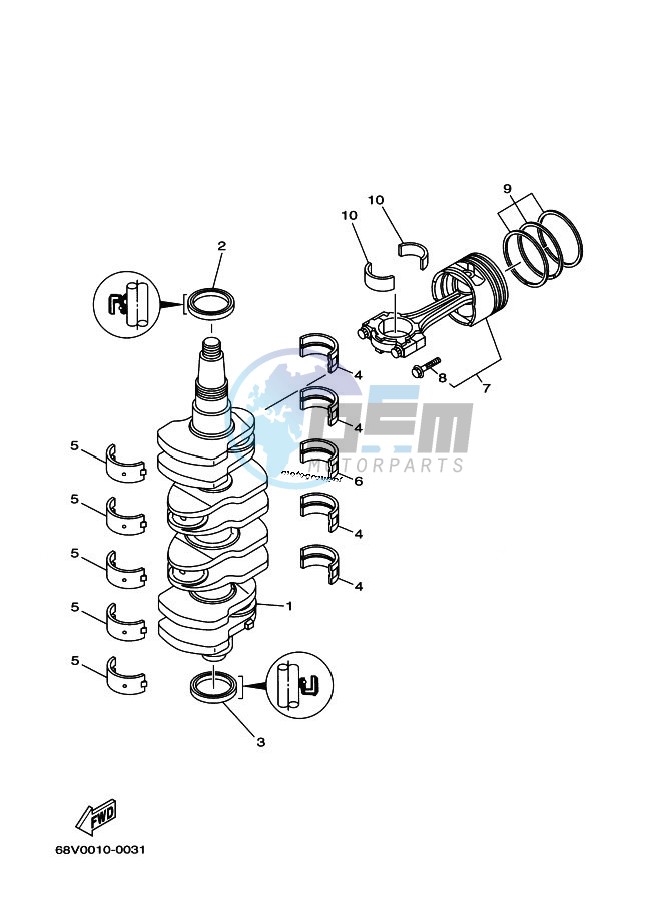 CRANKSHAFT--PISTON