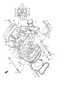 VZ800 (E3-E28) MARAUDER drawing FRONT CYLINDER HEAD