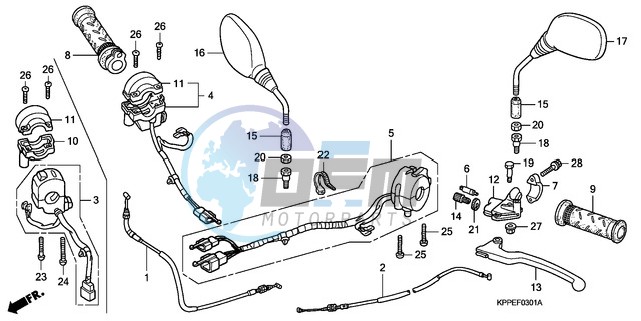 HANDLE LEVER/SWITCH/CABLE (CBR125RW7/RW9/RWA)