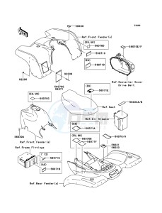 KVF360 4x4 KVF360ACF EU GB drawing Labels