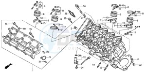 CBR600FR drawing CYLINDER HEAD