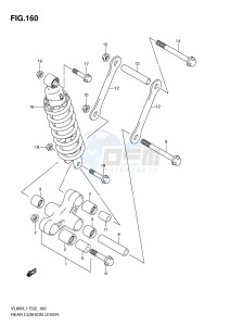 VL800 (E2) VOLUSIA drawing REAR CUSHION LEVER