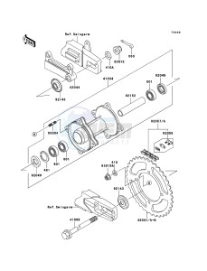 KX85 / KX85 II KX85B8F EU drawing Rear Hub