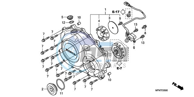 RIGHT CRANKCASE COVER