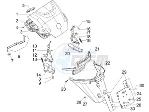 MP3 500 lt Sport business drawing Rear cover - Splash guard