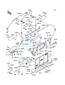 MULE 3010 TRANS 4x4 DIESEL KAF950E8F EU drawing Guards/Cab Frame