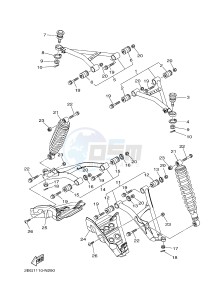 YFM700FWAD YFM700PF GRIZZLY 700 EPS (B383) drawing FRONT SUSPENSION & WHEEL