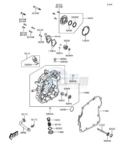 BRUTE FORCE 300 KVF300CHF EU drawing Engine Cover(s)