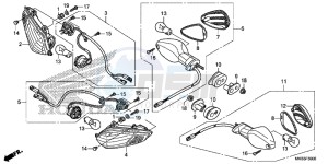 CBR1000RRG CBR1000 - Fireblade Europe Direct - (ED) drawing WINKER