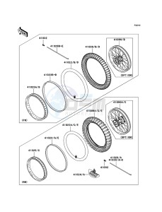 KX85 / KX85 II KX85A9F EU drawing Tires