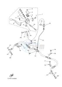 YFM450FWA YFM450DE GRIZZLY 450 IRS (1CUL 1CUM 1CUN) drawing FRONT MASTER CYLINDER