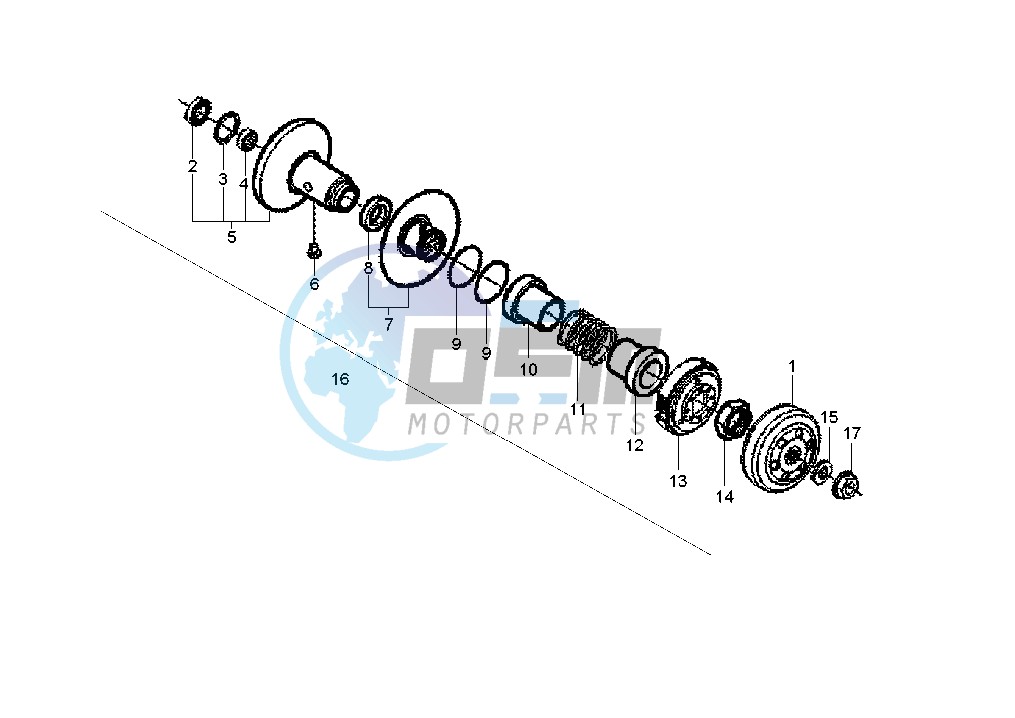 Driven pulley