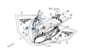 MAXSYM 600 I ABS EXECUTIVE SPORT L6 drawing HEAD LAMP CPL.