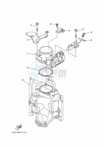 F250DETU drawing THROTTLE-BODY